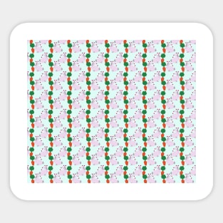 Bunny Carrot Pattern Sticker